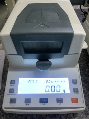 110g/0.001g টাচ স্ক্রিন হ্যালোজেন আর্দ্রতা বিশ্লেষক মিটার