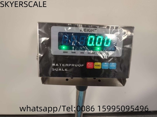 40x50cm 150kg ওজন প্ল্যাটফর্ম স্কেল রেইনলেস স্টীল সঙ্গে সবুজ LED জলরোধী সূচক