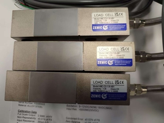 ZEMIC H8C 1 টন C3 শ্রেণীর Shear Beam Load Cell Transducer OIML NETP সেন্সর ওজন জন্য
