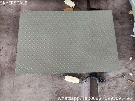 হালকা ইস্পাত 0.8mx1.2m প্ল্যাটফর্ম 3 টন ভারী দায়িত্ব ওজন স্কেল শিল্প মেঝে স্কেল