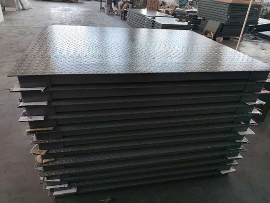 হালকা ইস্পাত 0.8mx1.2m প্ল্যাটফর্ম 3 টন ভারী দায়িত্ব ওজন স্কেল শিল্প মেঝে স্কেল
