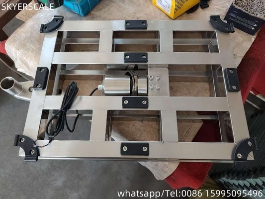 304 স্টেইনলেস স্টীল 80x80 সেমি বেঞ্চ স্কেল ইনক্স ভারী দায়িত্ব প্ল্যাটফর্ম স্কেল 800kg