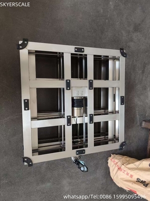 304 স্টেইনলেস স্টীল বেঞ্চ স্কেল 600x600mm 600kg ডিজিটাল ইলেকট্রনিক প্ল্যাটফর্ম স্কেল