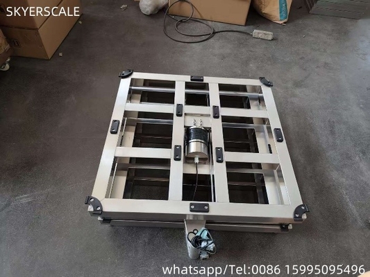 304 স্টেইনলেস স্টীল 500x500mm 500kg ডিজিটাল বেঞ্চ স্কেল ফ্রেম প্ল্যাটফর্ম সহ