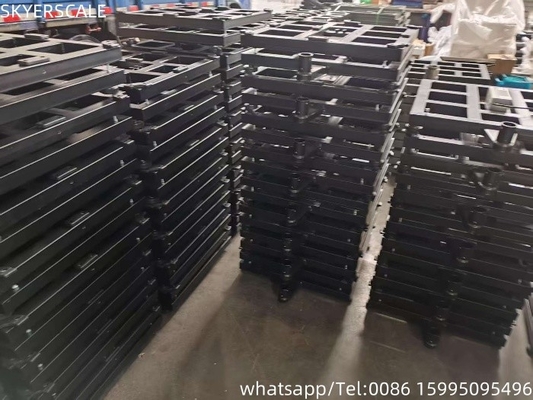 হালকা ইস্পাত 450x450mm 500kg ওজন বেঞ্চ স্কেল সঙ্গে Zemic L6G 600kg লোড সেল