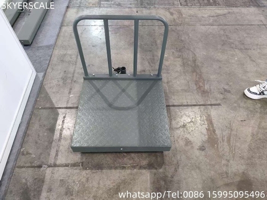 ডিজিটাল কার্বন স্টিল 500x500mm 300kg প্ল্যাটফর্ম স্কেল চেক প্লেট এবং ব্যাকরেল সহ