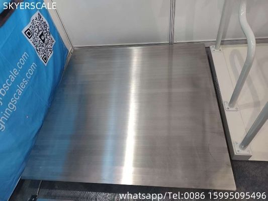 ভারী দায়িত্ব ইলেকট্রনিক 304 সম্পূর্ণ স্টেইনলেস স্টীল প্ল্যাটফর্ম মেঝে স্কেল 1.2x1.2m 3 টন