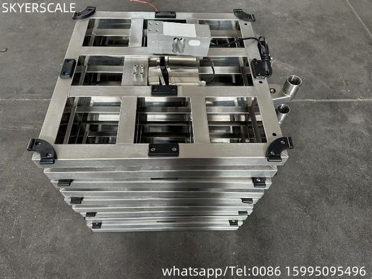 600x600mm 500kg 304 পূর্ণ স্টেইনলেস স্টীল ওজন প্ল্যাটফর্ম স্কেল