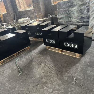 উচ্চ মানের 500 কেজি 1000 কেজি 2000 কেজি আয়তক্ষেত্রাকার ফ্ল্যাট কাস্ট আয়রন ওজন কালো এম 1 ক্লাস কম দাম